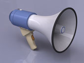 megaphone bullhorn 3d mesh object cinema 4D c4D model cinema4d