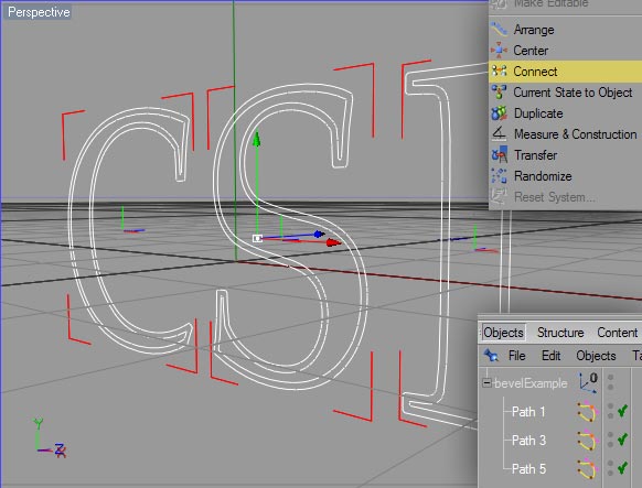 open the eps in cinema 4D, and connect the curves